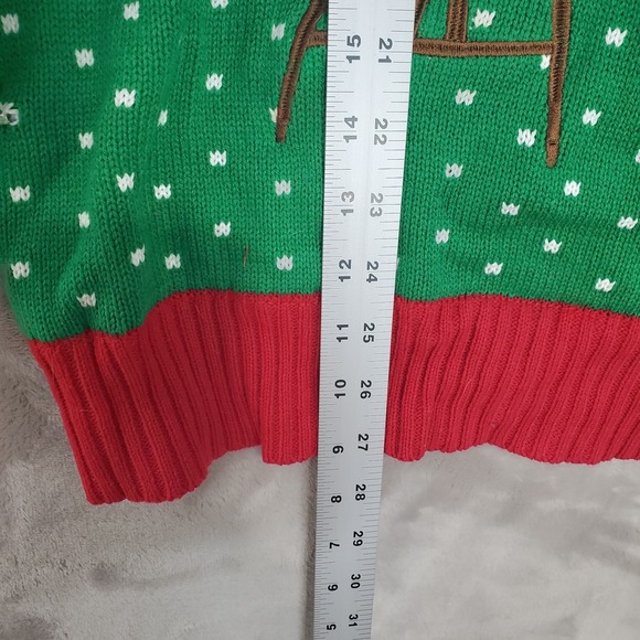 Bob Ross Ugly Christmas Sweater Mens XL Happy Little Christmas Lights Up NWT - Picture 11 of 11